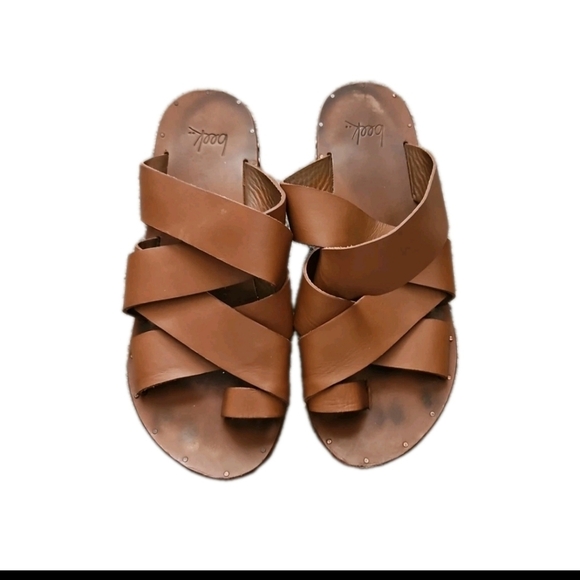 Beek Womens Brown Weaver Toe Loop Handcrafted Leather Comfort Sandal 10 - Picture 4 of 15